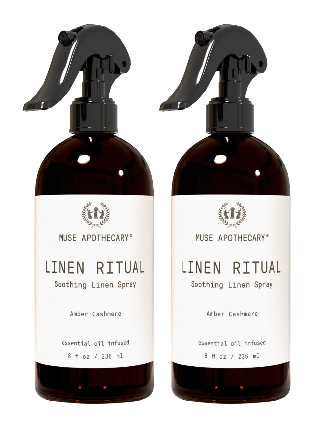 Linen Ritual Aromatic Linen Mist for Fabrics and Laundry 8 oz Amber Cashmere 2 Pack