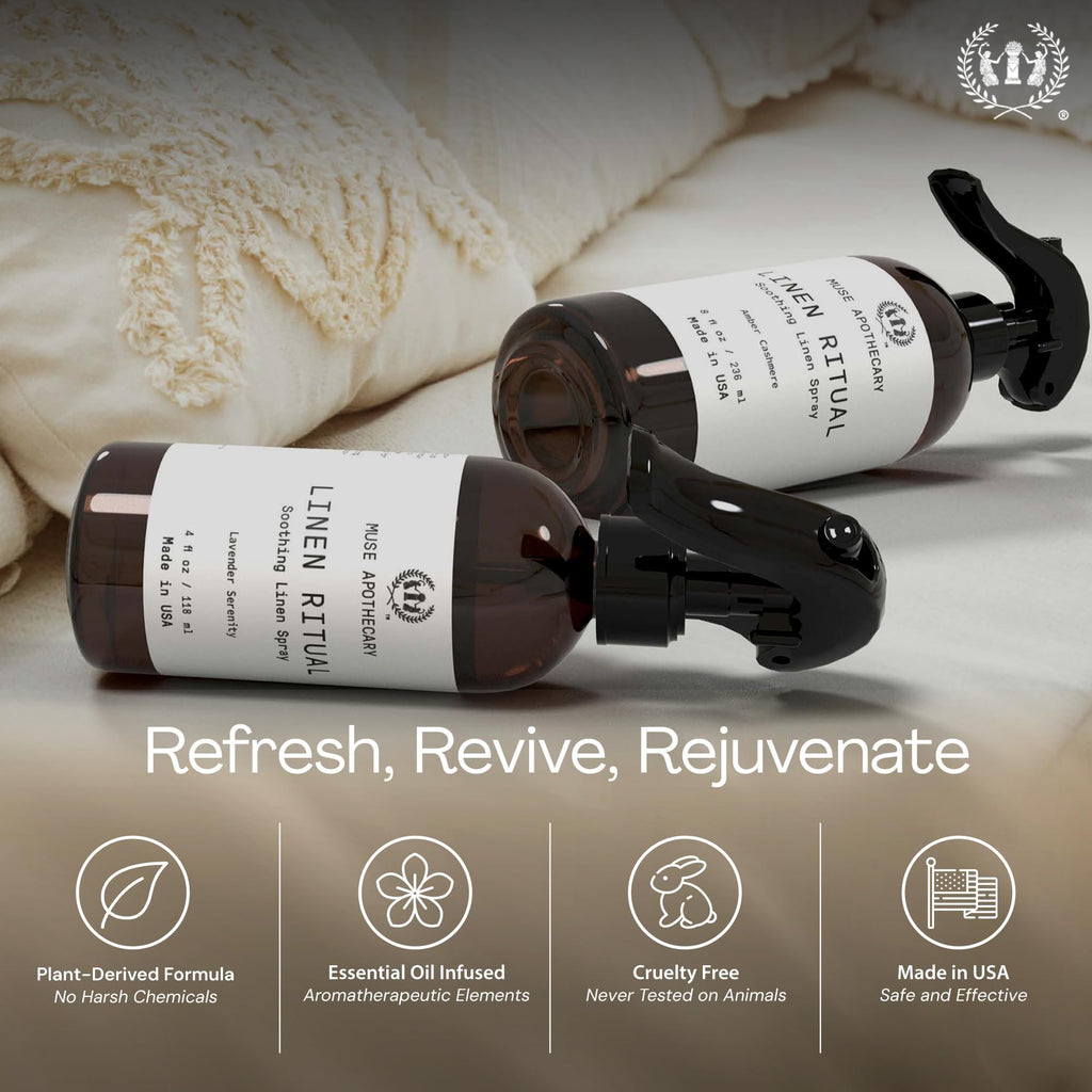 Linen Ritual Linen Mist Aromatherapy Amber Cashmere 4 oz