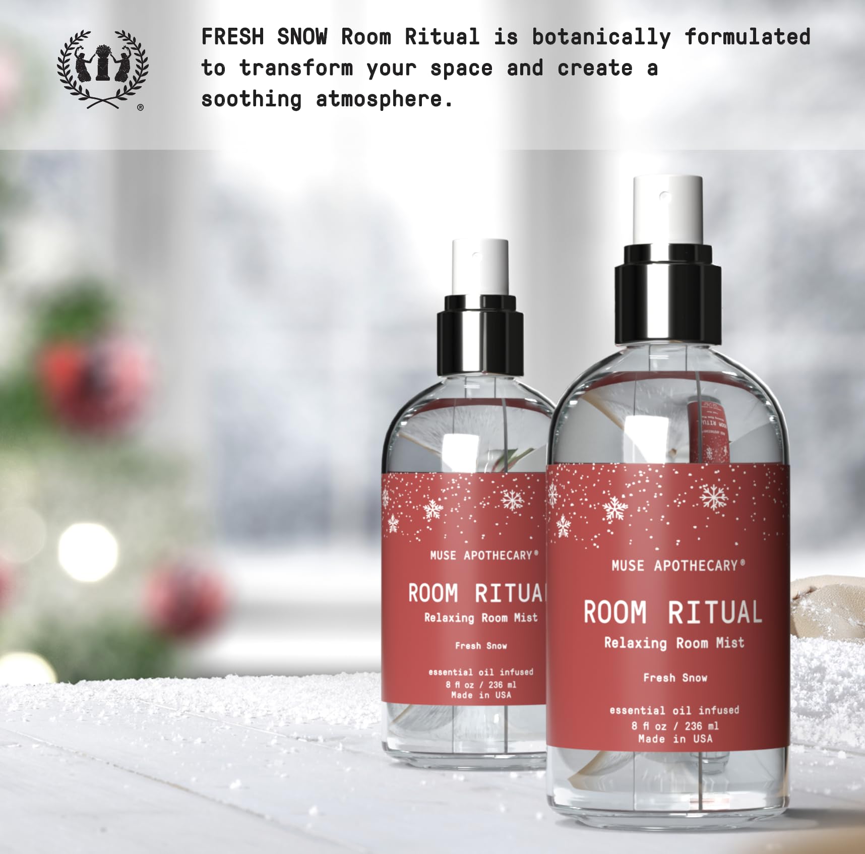 Room Ritual Room Spray Fresh Snow 8 oz Twin Pack