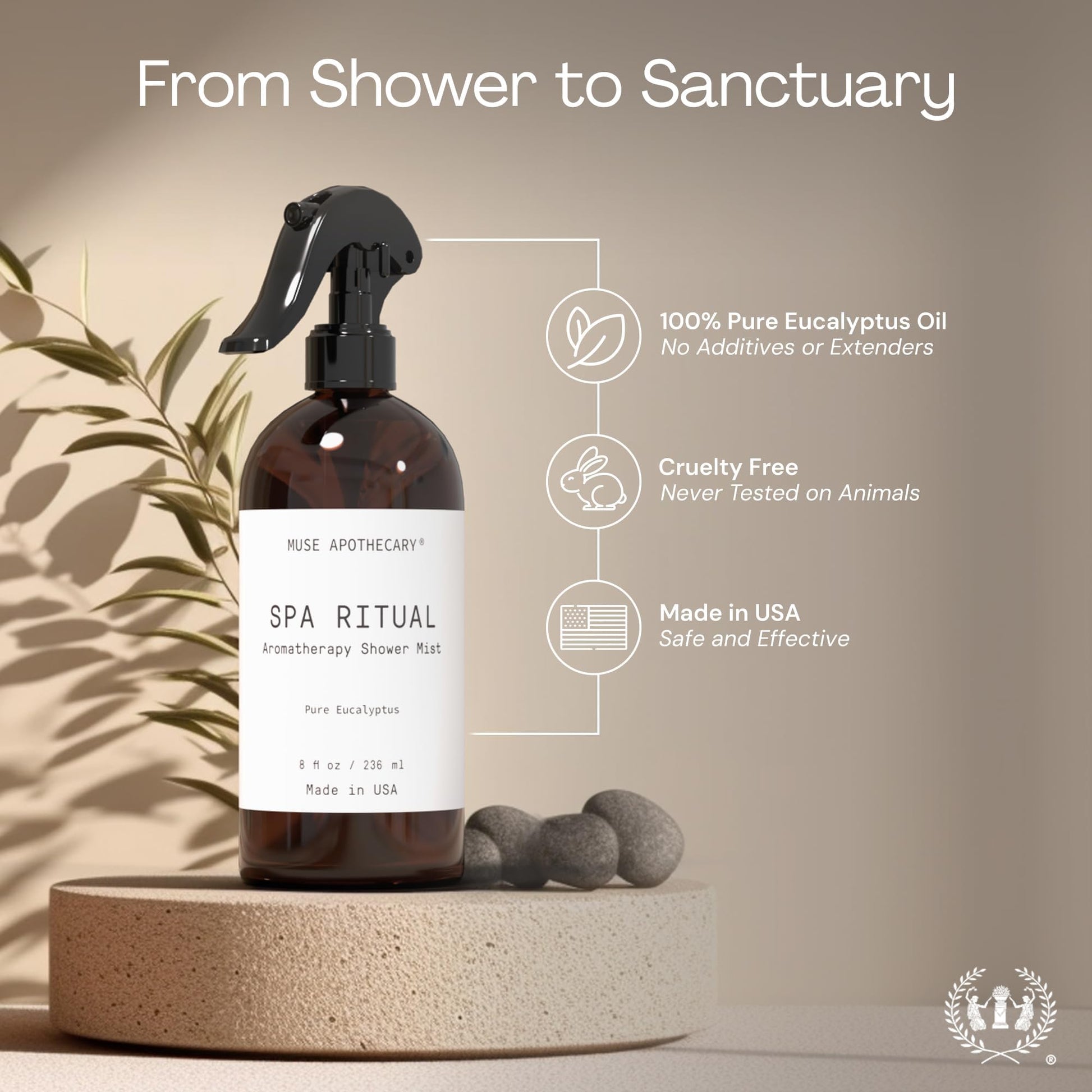 Pure Eucalyptus Shower Mist 2oz Twin Pack