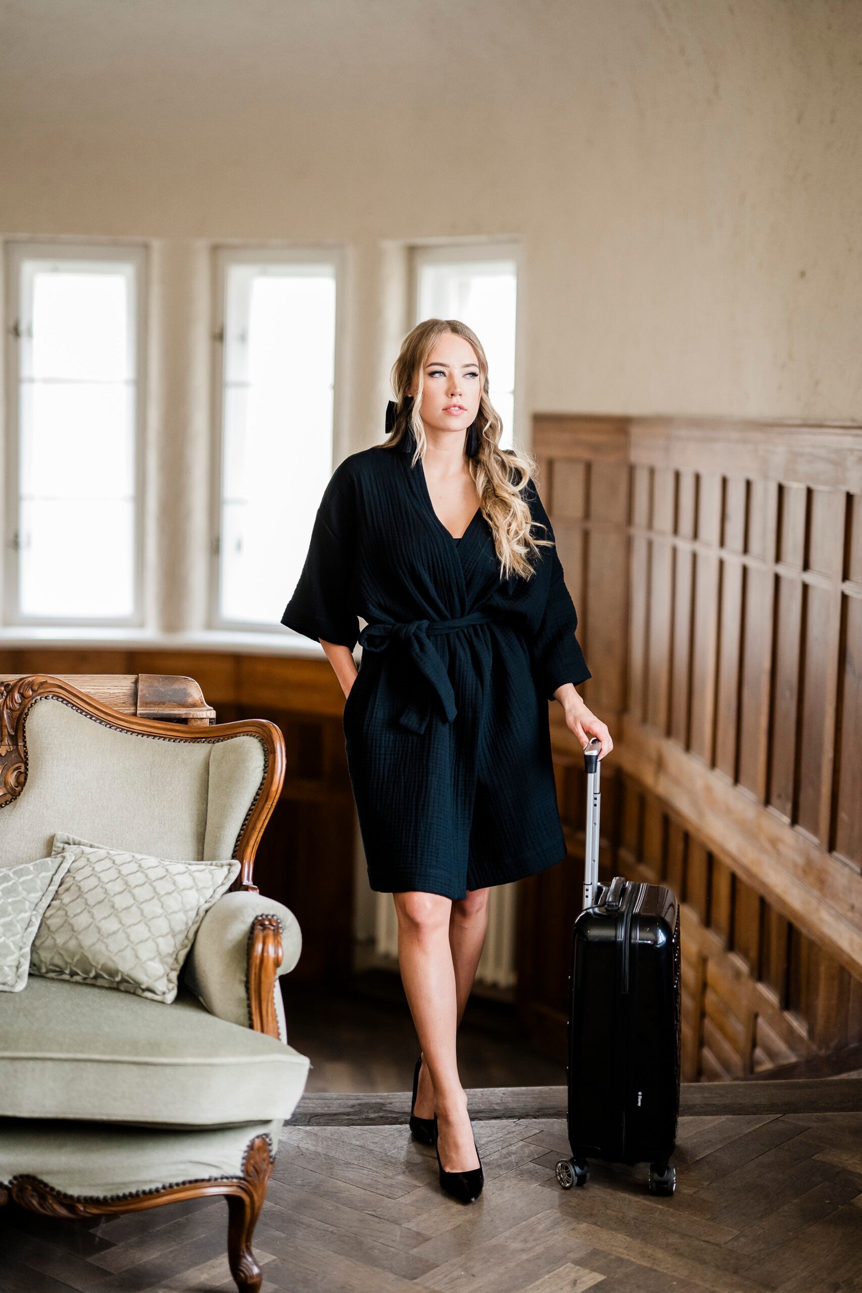 Kimono-Style Coat in 100% OEKO-TEX Cotton Muslin - Handmade & Customizable by RÄTT at www.brixbailey.com