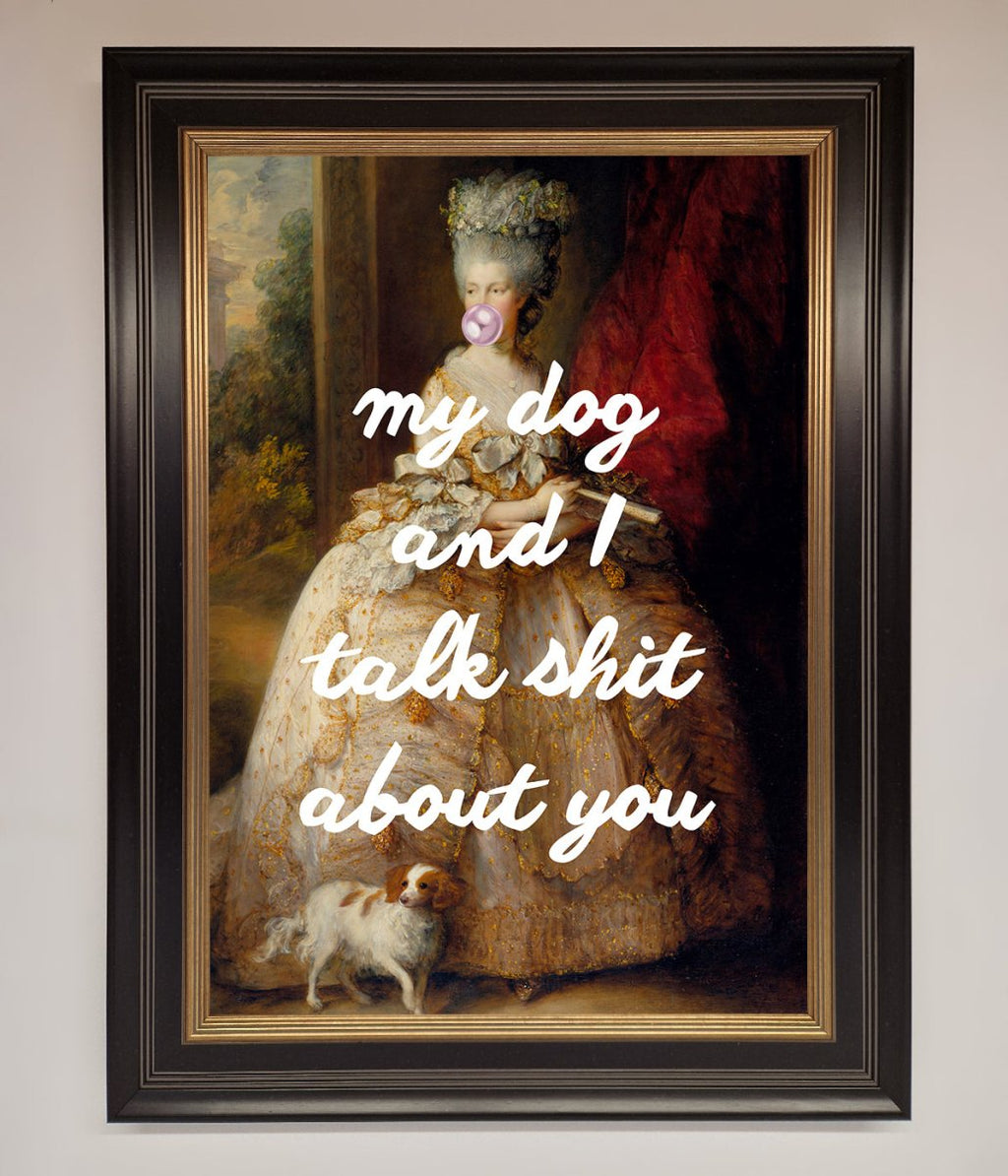 My Dog And I Framed Poster