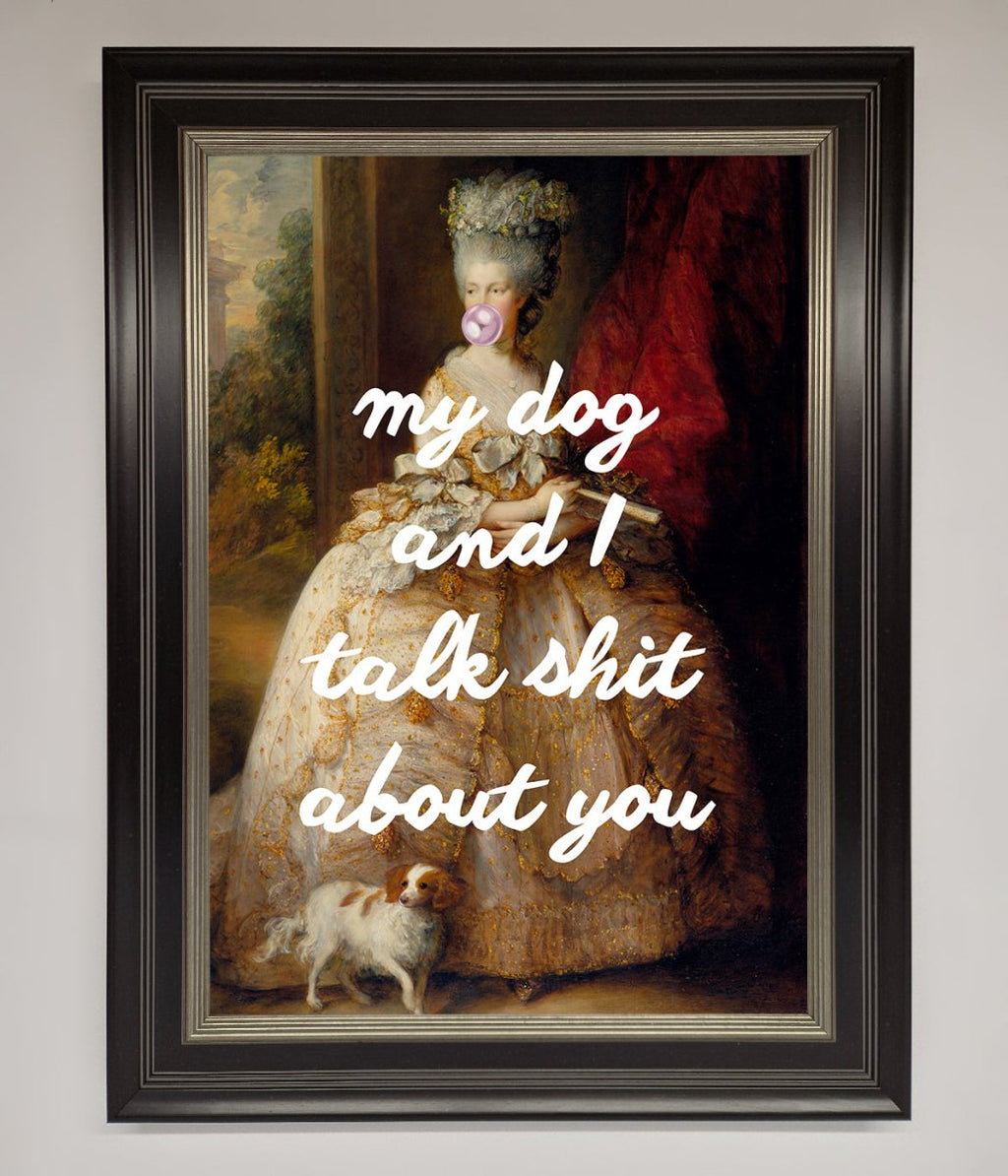 My Dog And I Framed Poster