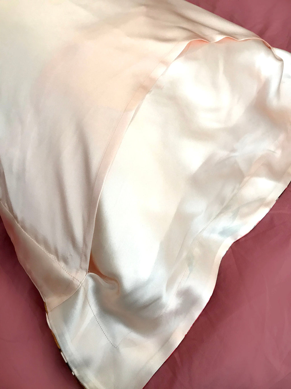 Botanical Silk Pillowcase in Hand Painted Eden Print Oxford Style