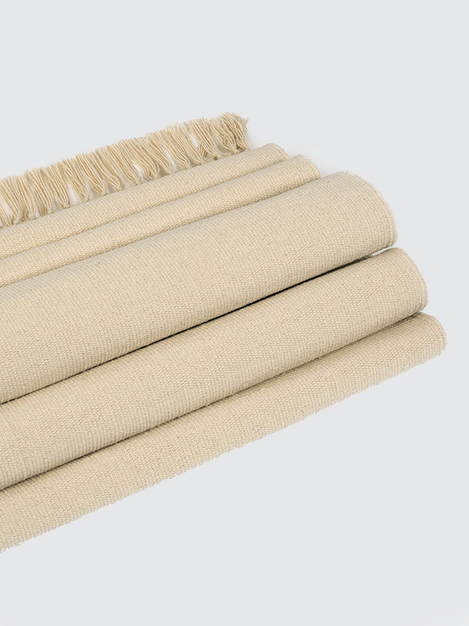 Organic Cotton Yoga Mat Rug in Ecru