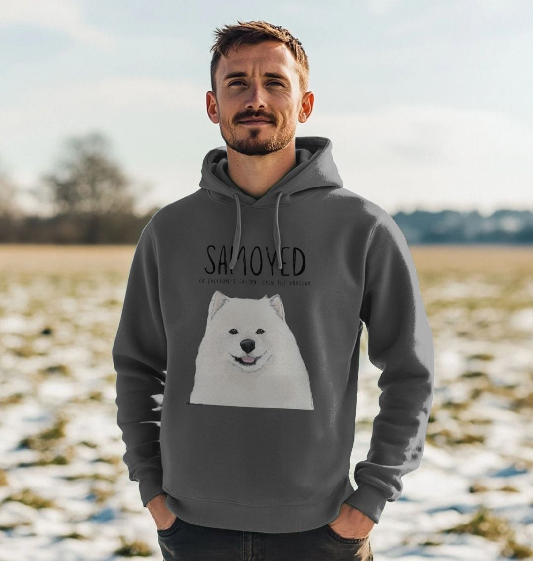 Samoyed Hoodie for Men - Organic Cotton Pullover