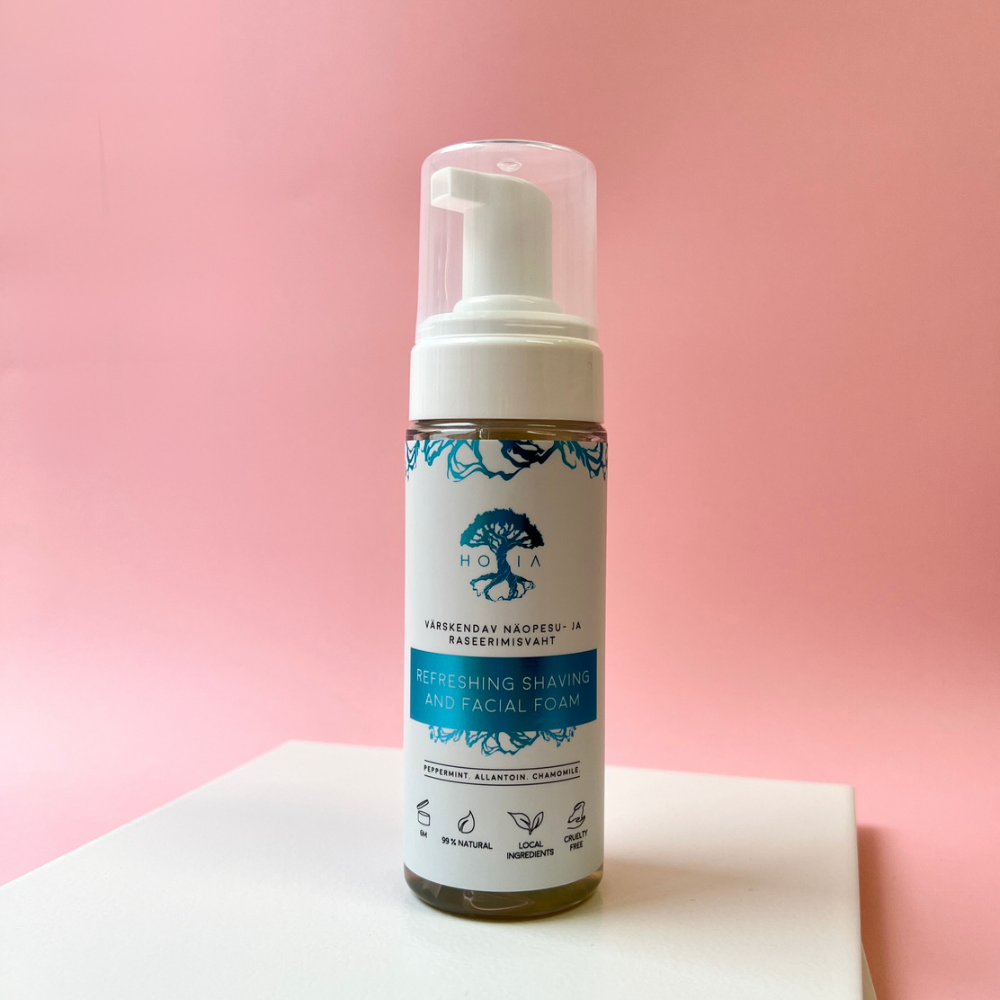 Organic Peppermint Face Wash & Shaving Foam – Soothing & Refreshing by HOIA at www.brixbailey.com