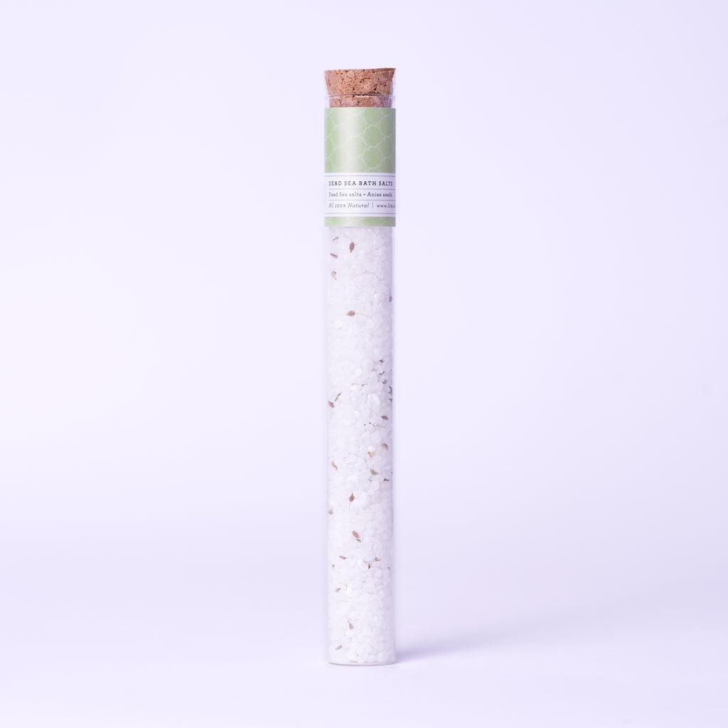 Natural Bath Salts Gift Set in 8 Glass Tubes