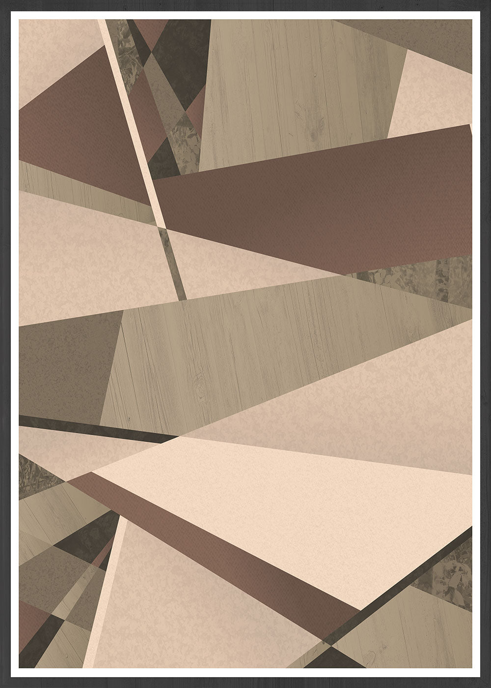 Natural Browns Geometric Nature Art Print