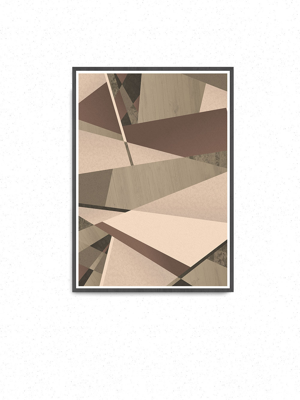Natural Browns Geometric Nature Art Print