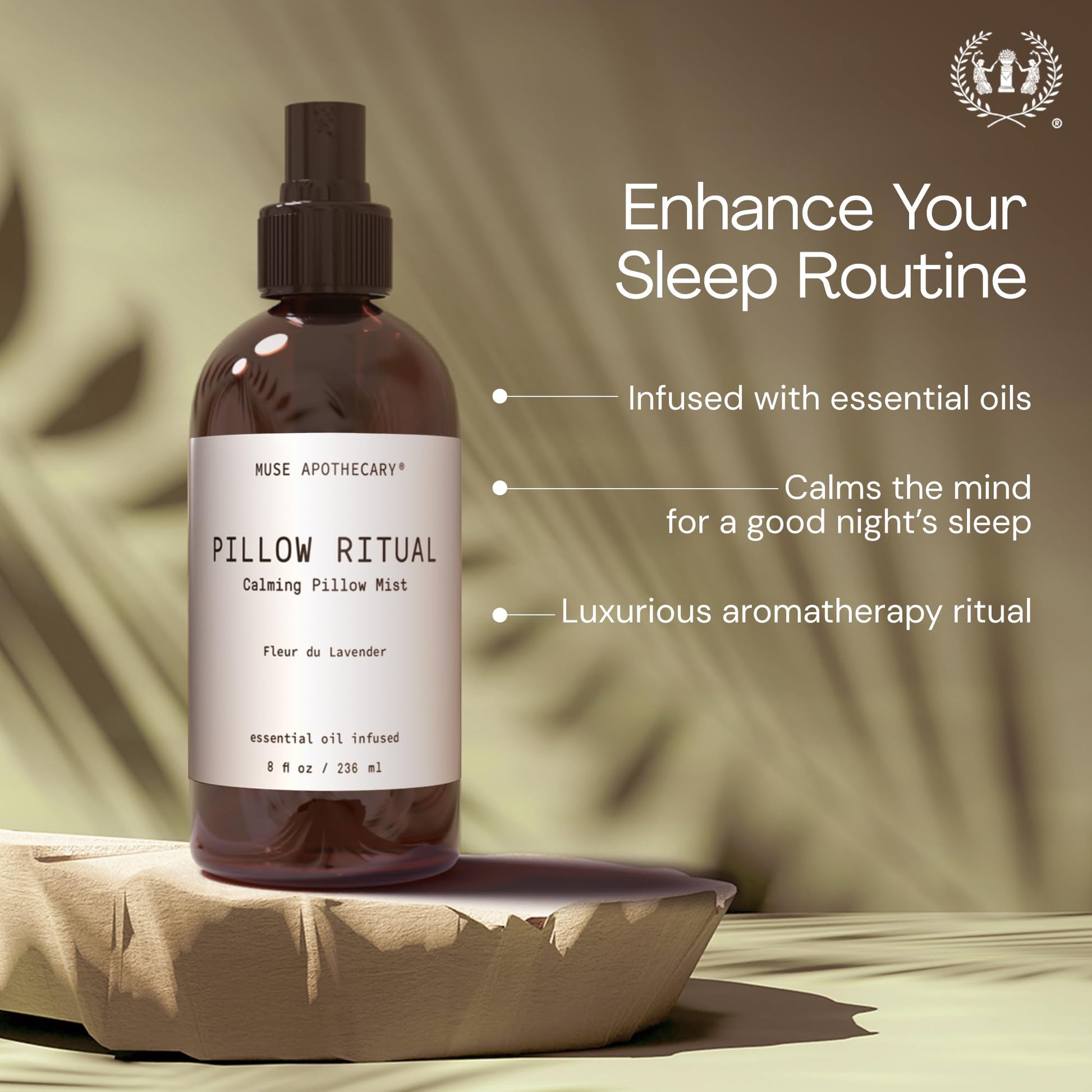 Pillow Ritual Aromatic Calming Mist 4 oz with Bergamot Lavender and Sandalwood