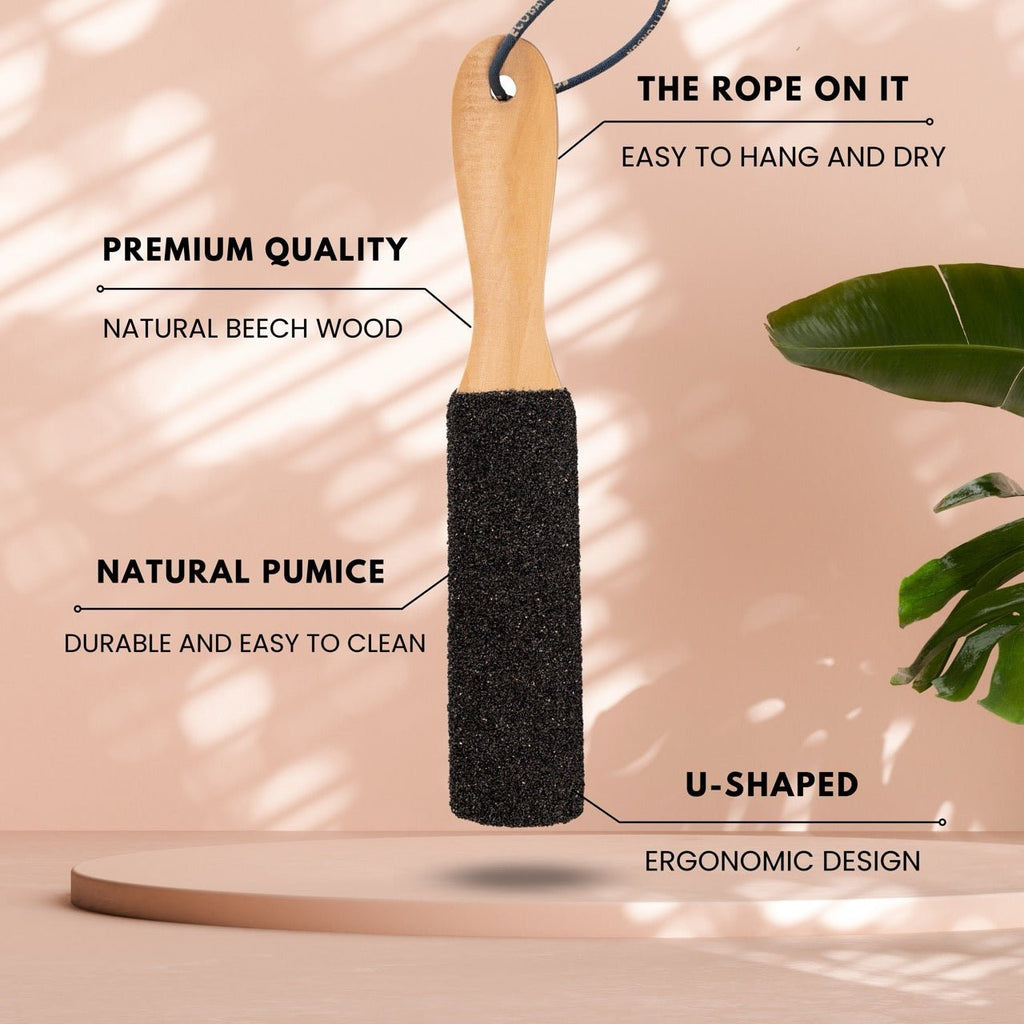 Natural Pumice Foot File in Black