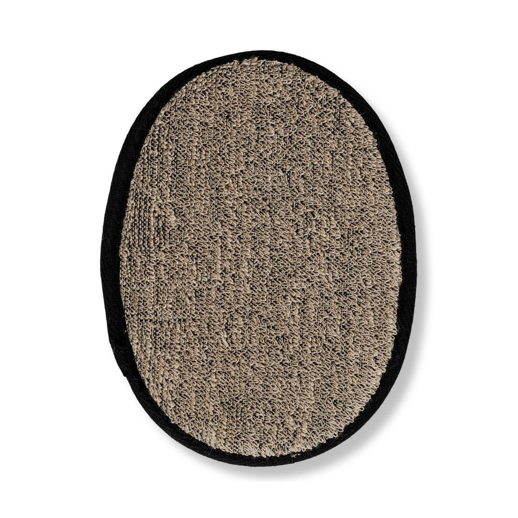 Natural Sisal Hemp Bath Pad in Black