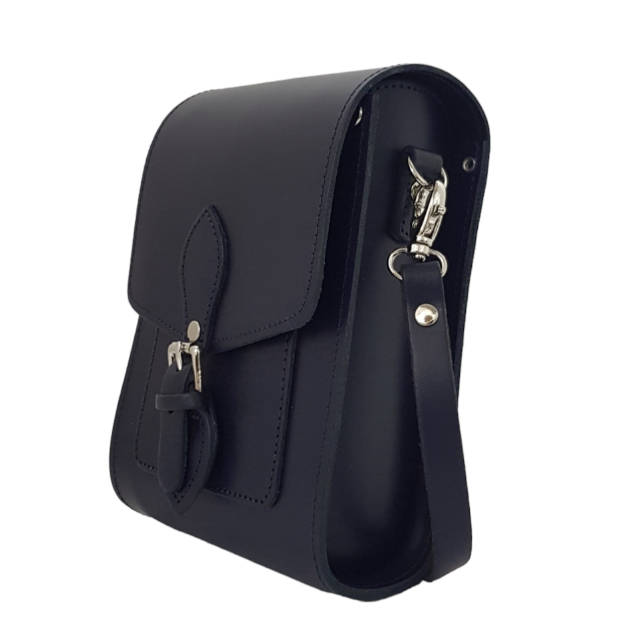 Handmade Leather Festival Phone Bag Navy Blue