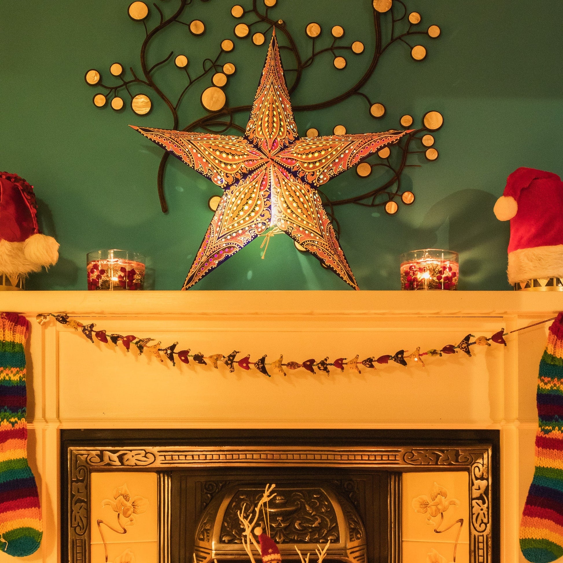 Purple Haze Boho Lantern 60cm