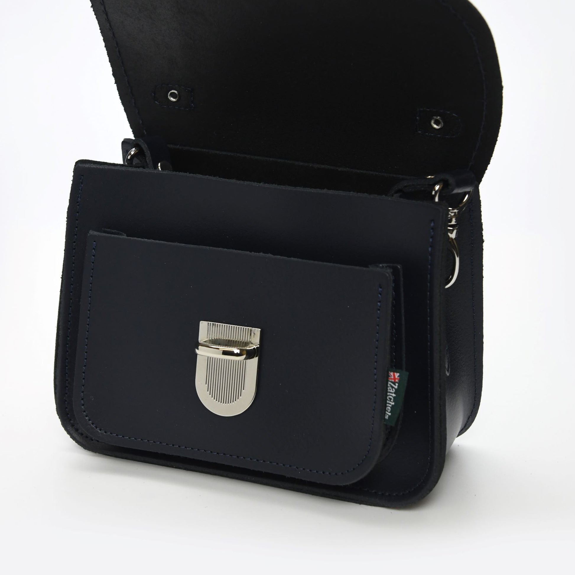 Luna Handmade Leather Bag in Navy