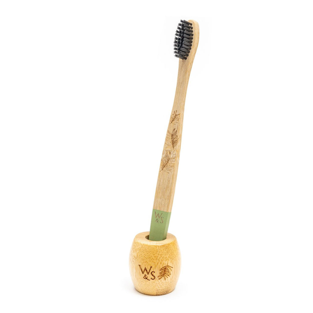 Bamboo Toothbrush Stand for Adults