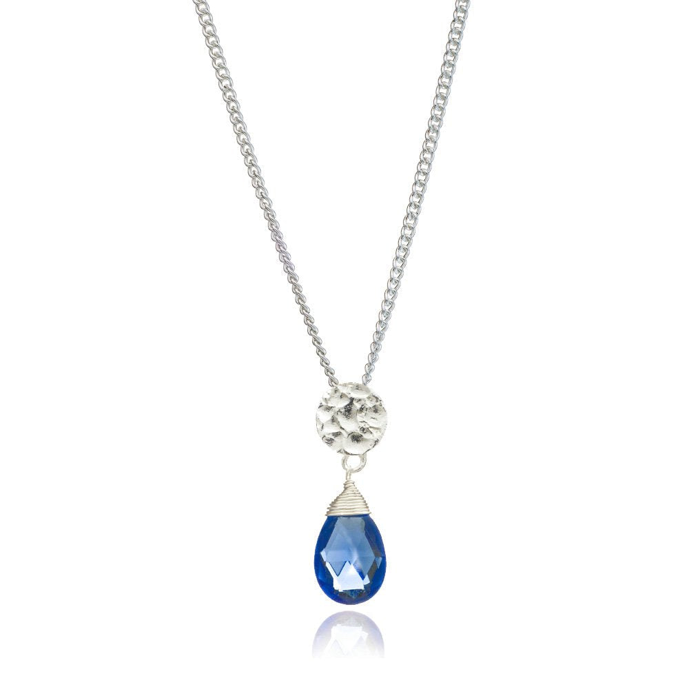 Classic Athena Gemstone Necklace in Silver and Iolite