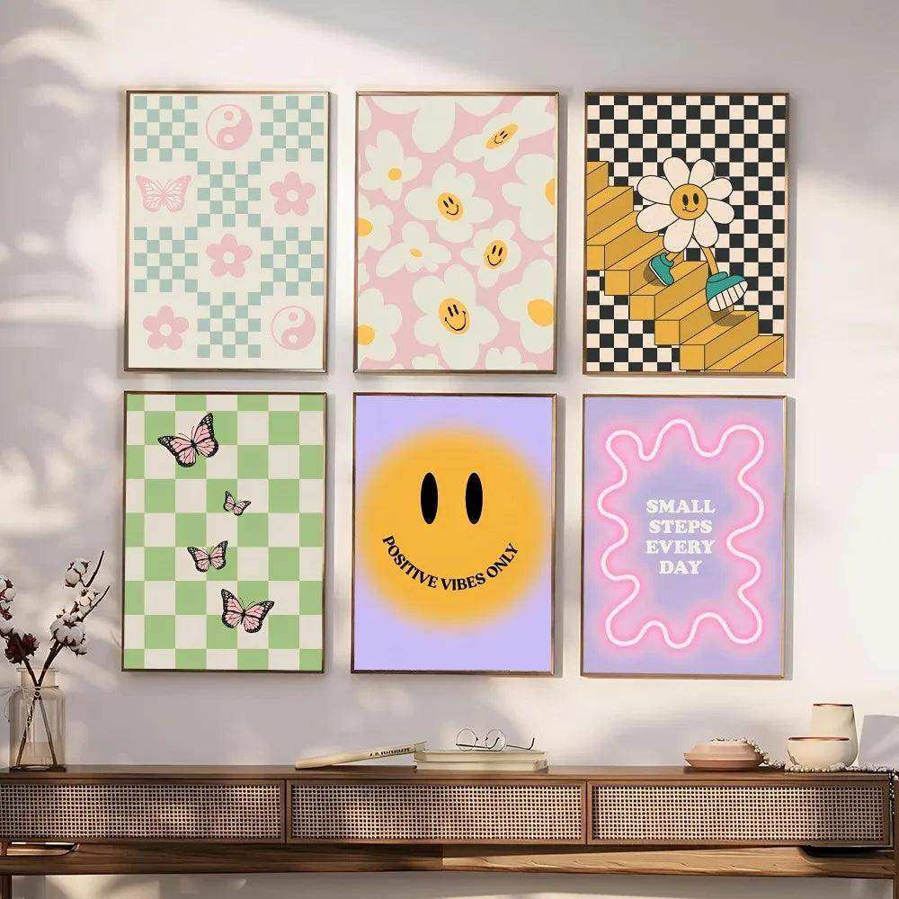 Neon Progress Print with Motivational Daily Message