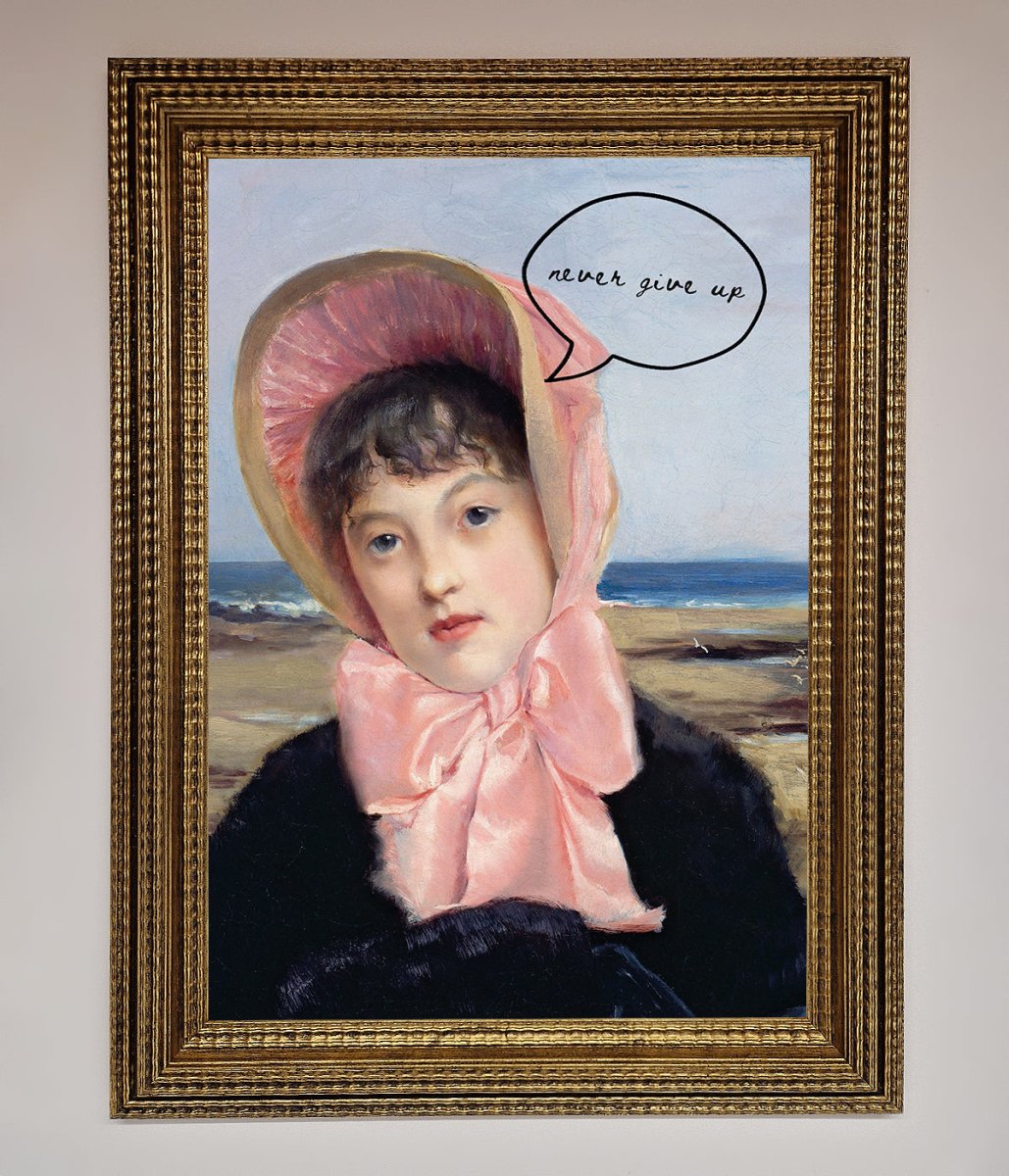 Never Give Up Framed Wall Art