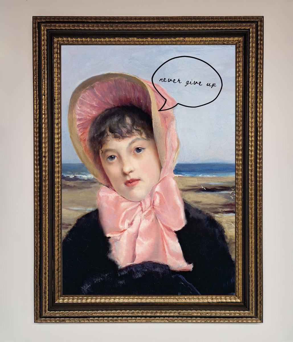 Never Give Up Framed Wall Art