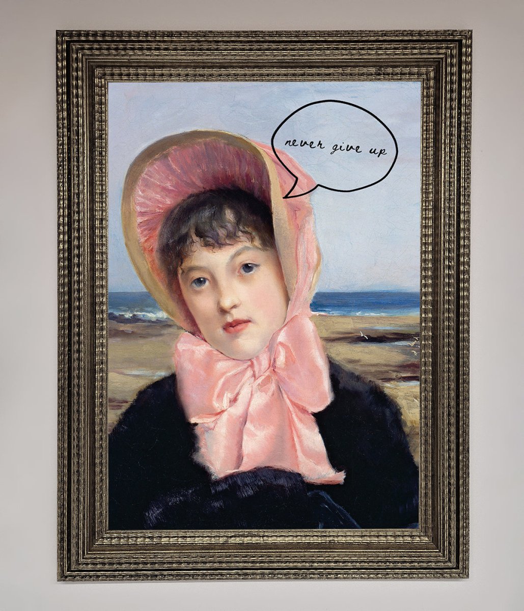 Never Give Up Framed Wall Art