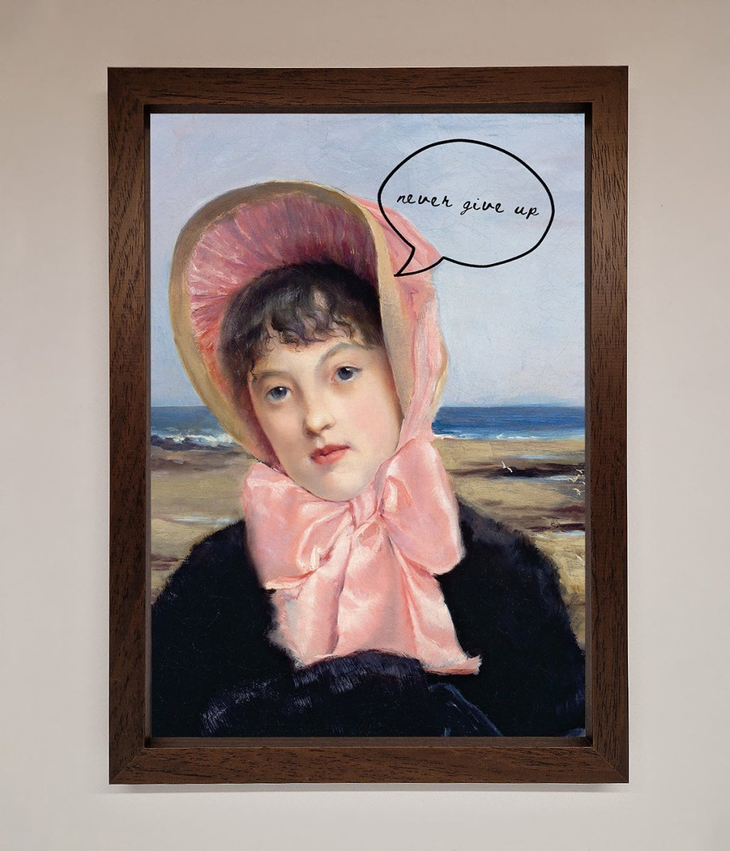 Never Give Up Framed Wall Art