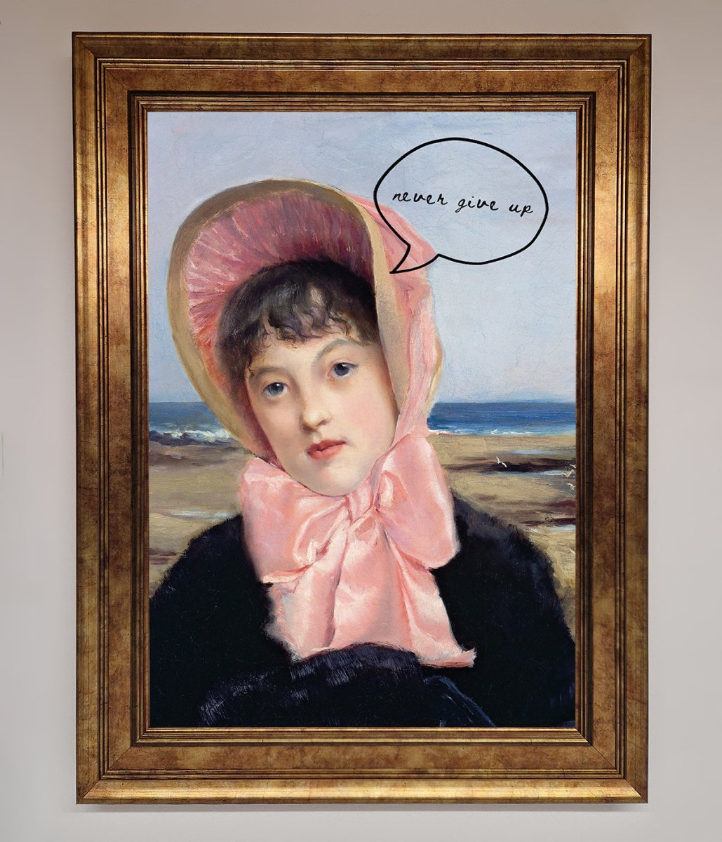 Never Give Up Framed Wall Art