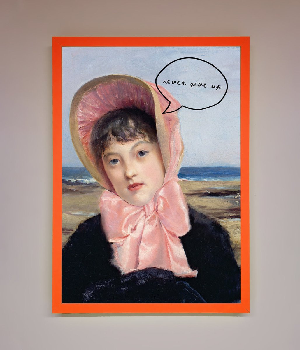 Never Give Up Framed Wall Art