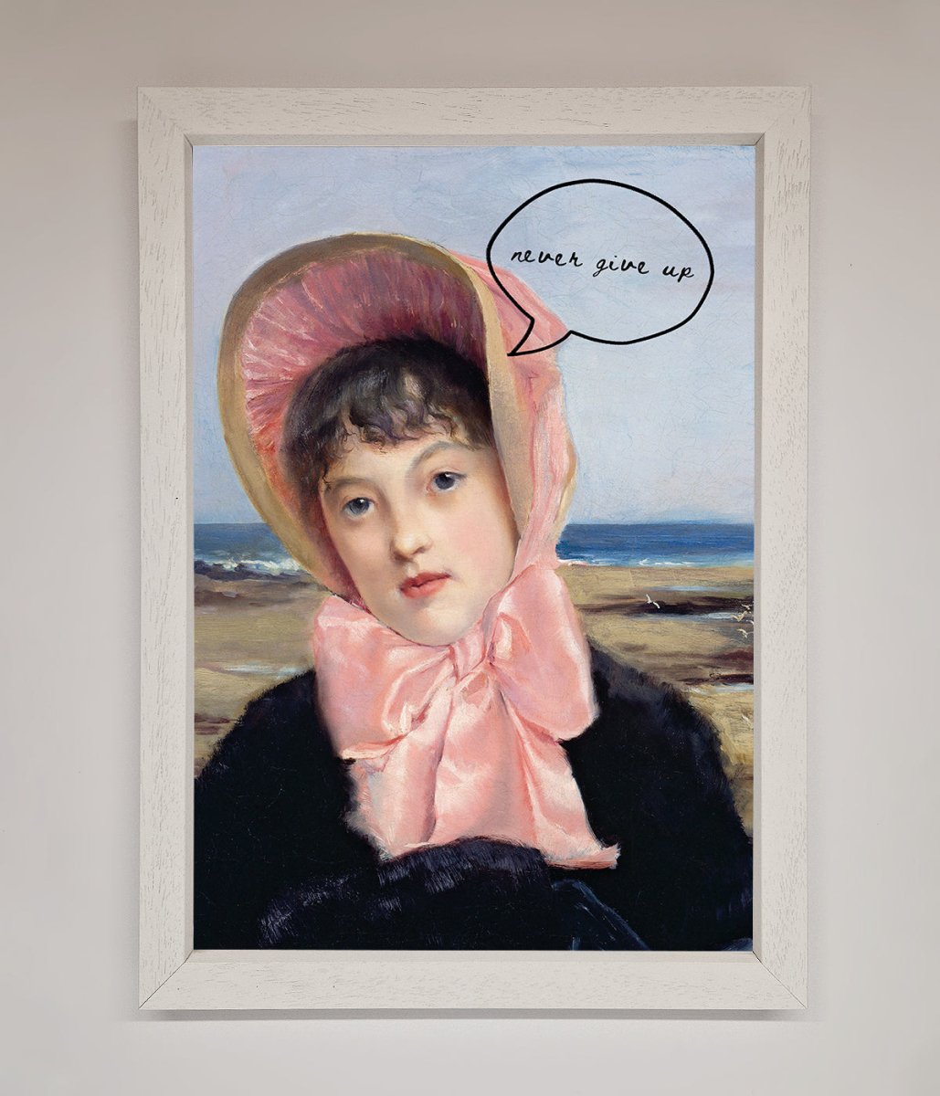 Never Give Up Framed Wall Art