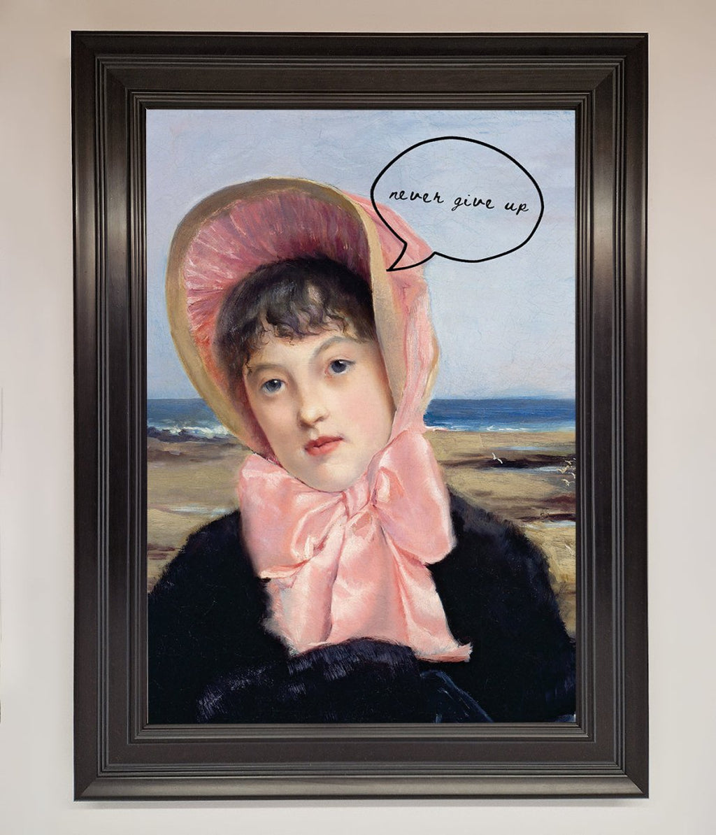 Never Give Up Framed Wall Art