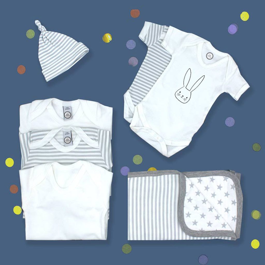 Newborn Clothes Starter Set in Stripe Print