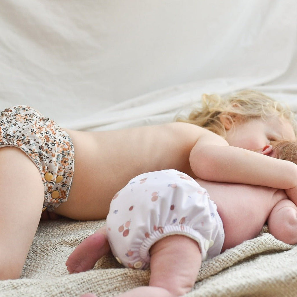 Newborn Reusable Cloth Nappy in White