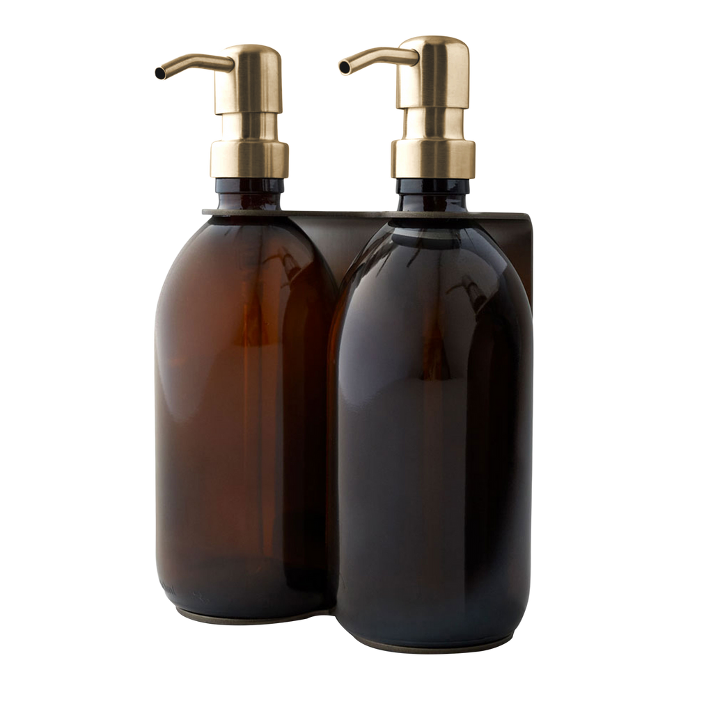 Nickel Double Wall Mounted Soap Dispenser