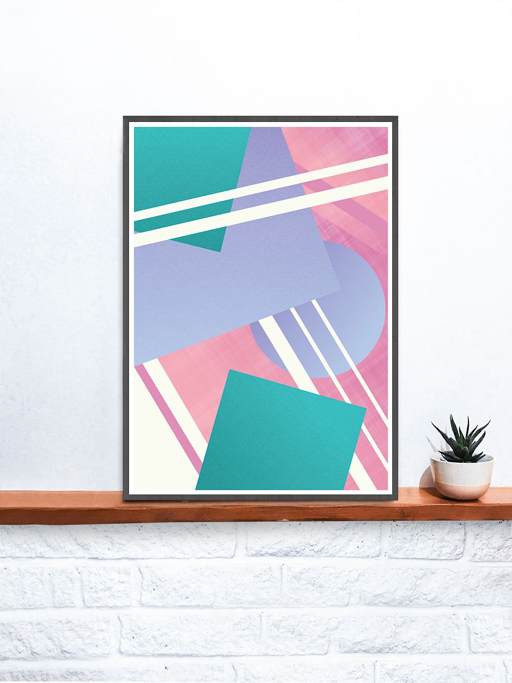 Night Club Geometric Retro Art Print