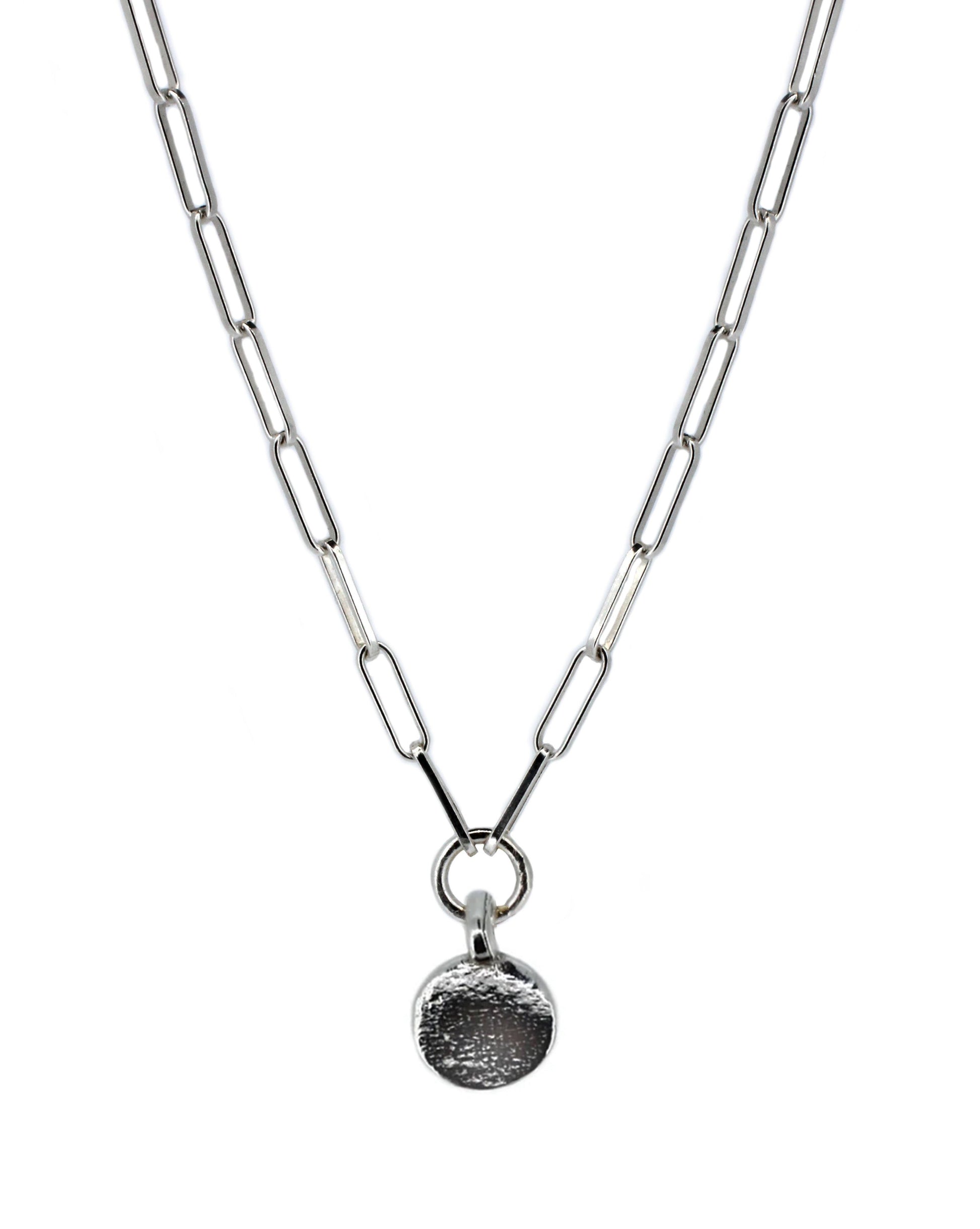 New Moon Trace Chain Necklace in Sterling Silver