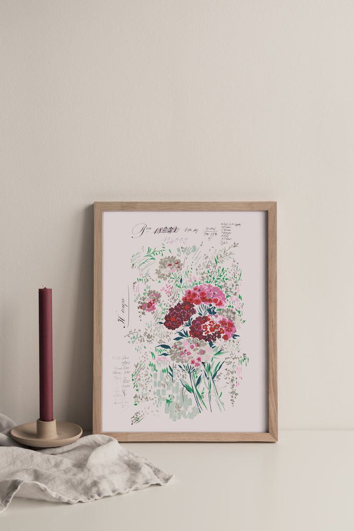 Fleurs 1927 Vintage Archive Poster Print