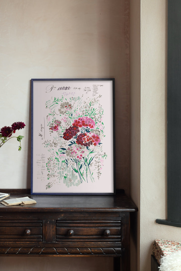 Fleurs 1927 Vintage Archive Poster Print