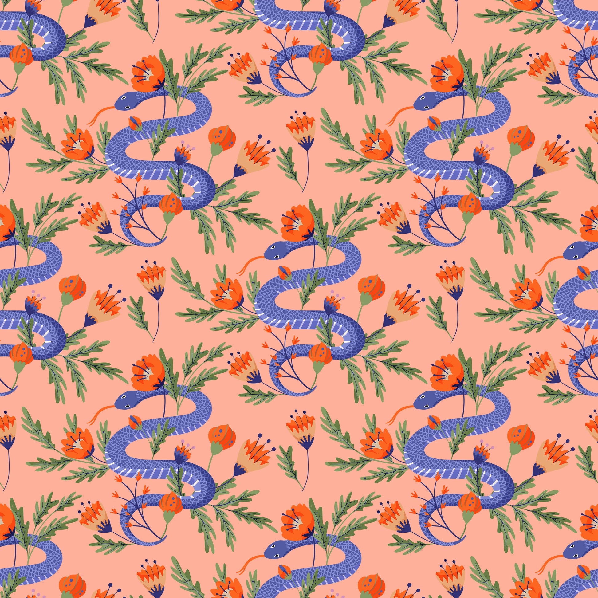 Colourful Snake Wallpaper