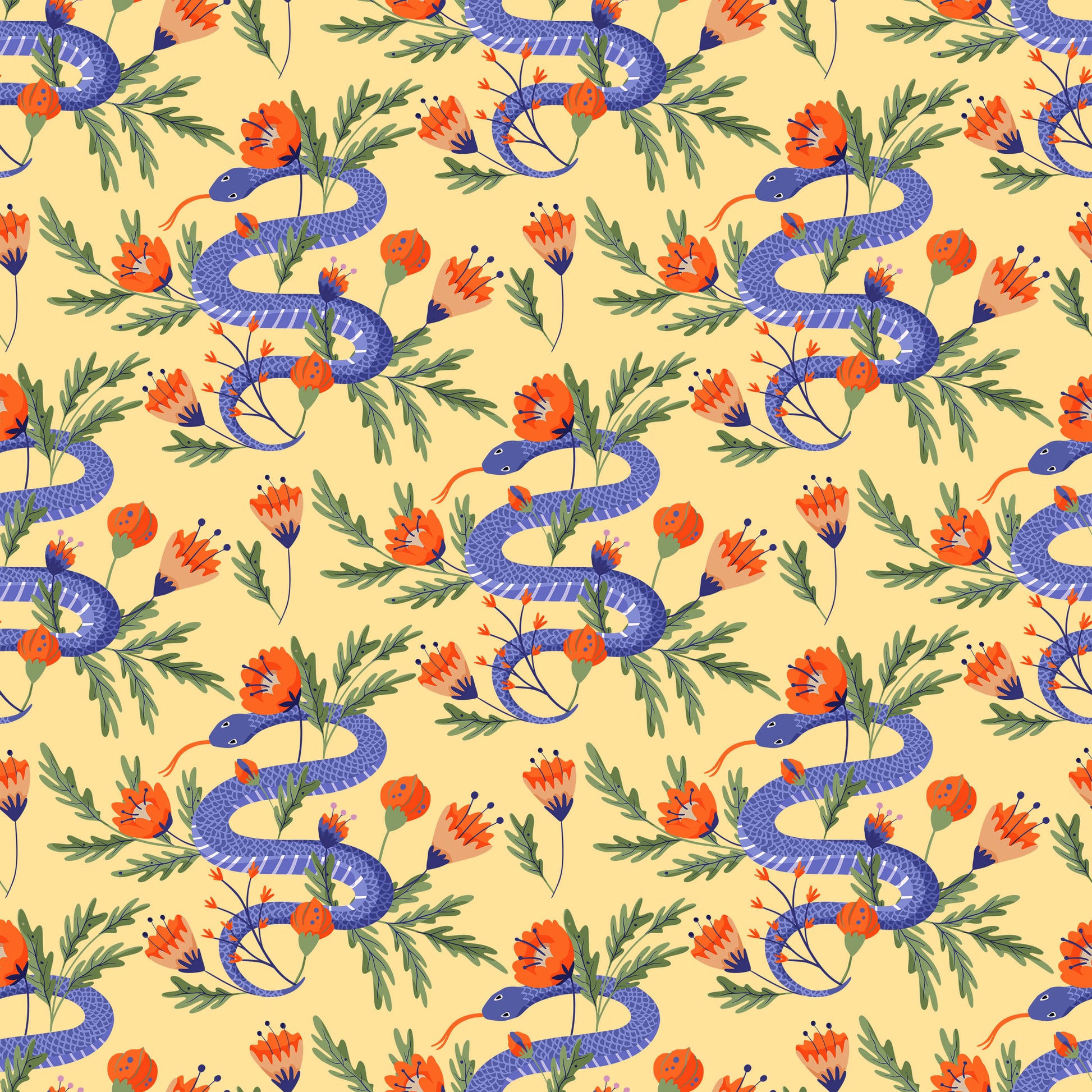 Colourful Snake Wallpaper