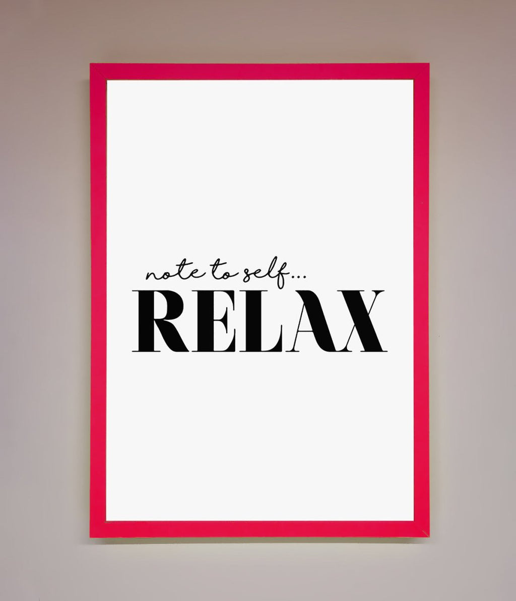 Note to Self Motivational Quote Framed Wall Art