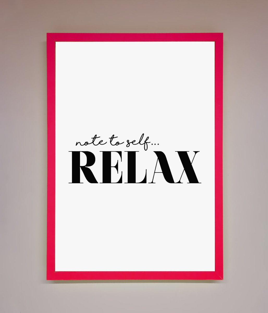 Note to Self Motivational Quote Framed Wall Art