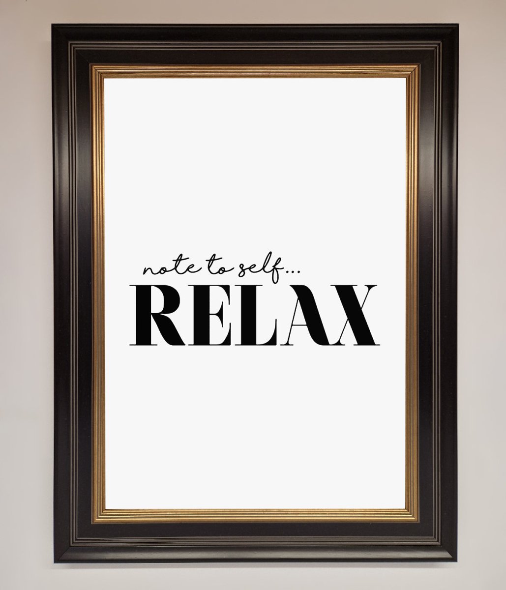 Note to Self Motivational Quote Framed Wall Art