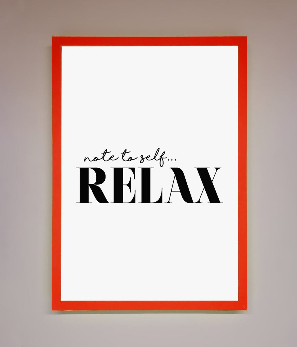 Note to Self Motivational Quote Framed Wall Art