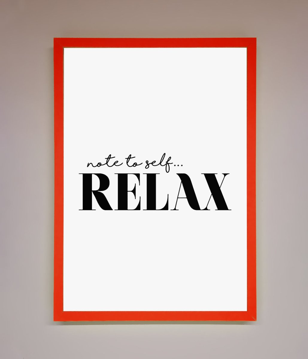 Note to Self Motivational Quote Framed Wall Art