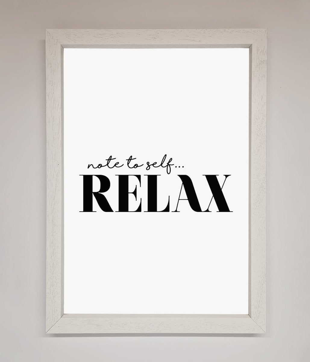 Note to Self Motivational Quote Framed Wall Art