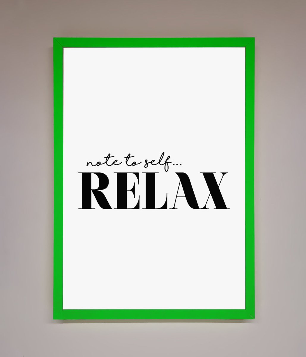 Note to Self Motivational Quote Framed Wall Art