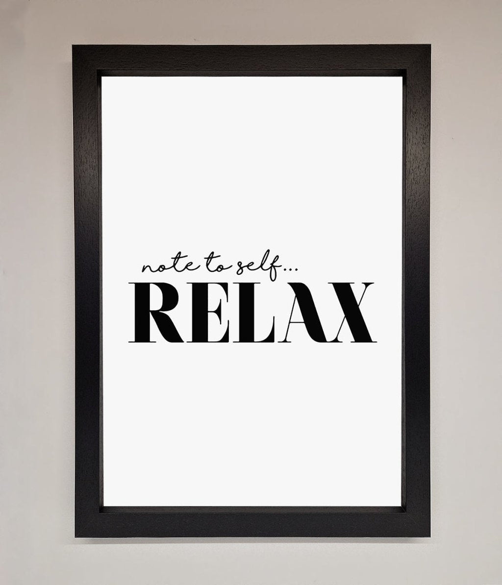 Note to Self Motivational Quote Framed Wall Art