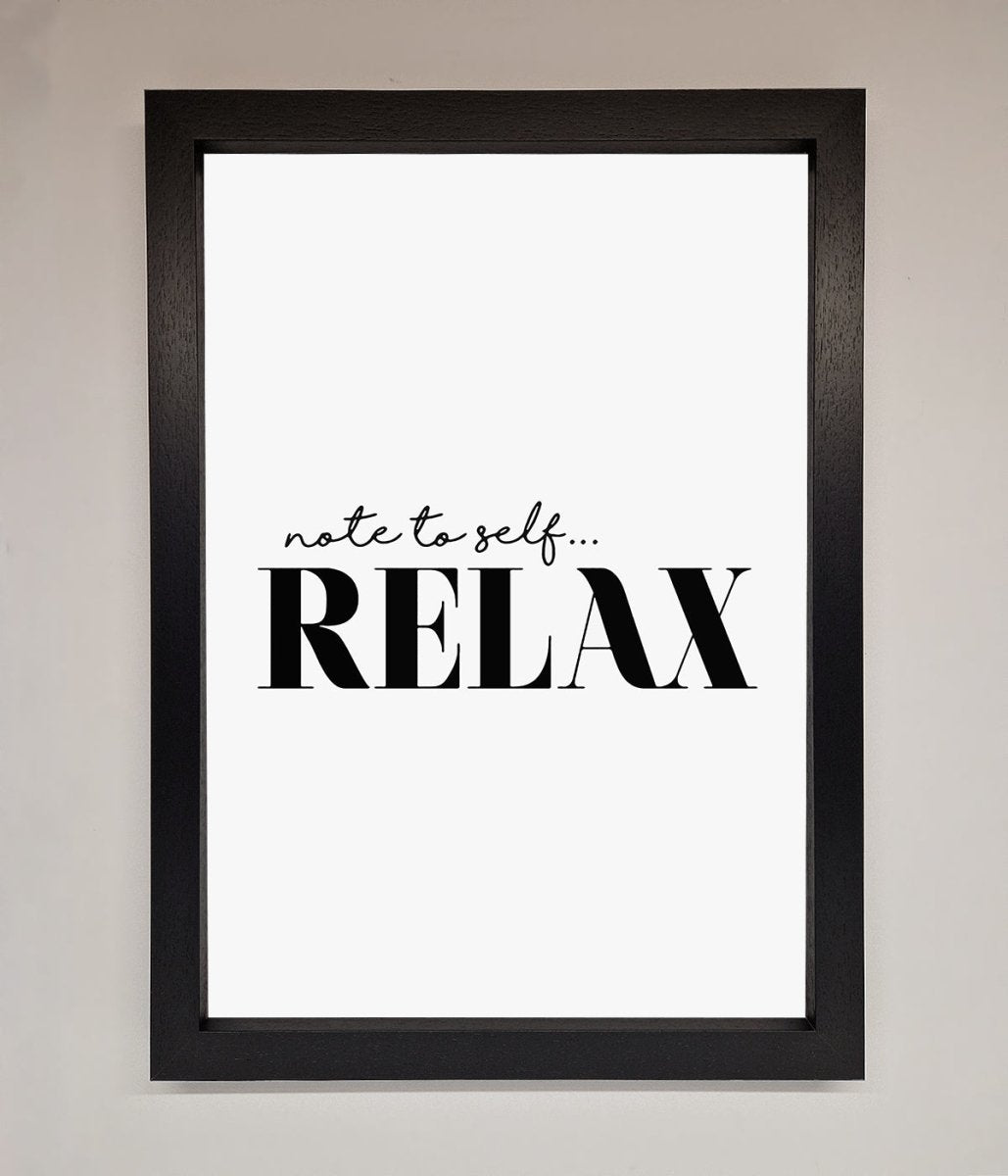 Note to Self Motivational Quote Framed Wall Art