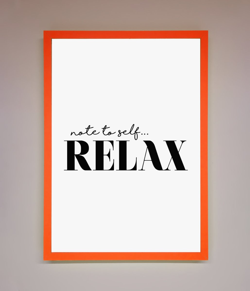 Note to Self Motivational Quote Framed Wall Art